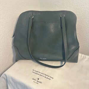 Kate Spade Green Leather Tote Bag